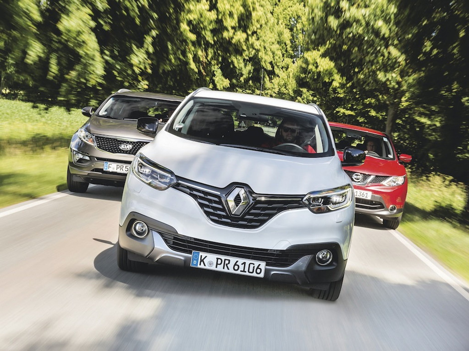 Kia Sportage, Nissan Qashqai, Renault Kadjar