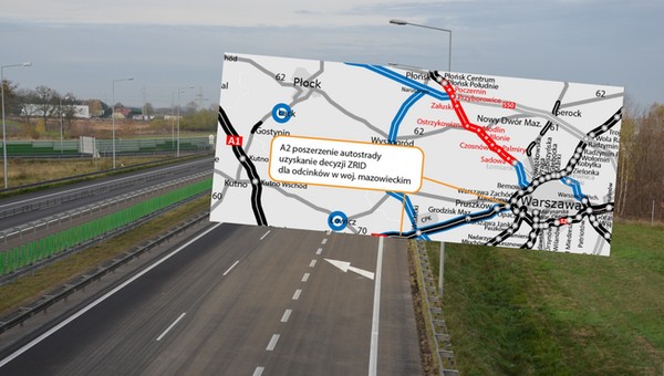 Rozbudowa autostrady A2 pomiędzy Łodzią i Warszawą już wkrótce. Są pierwsze ZRID-y