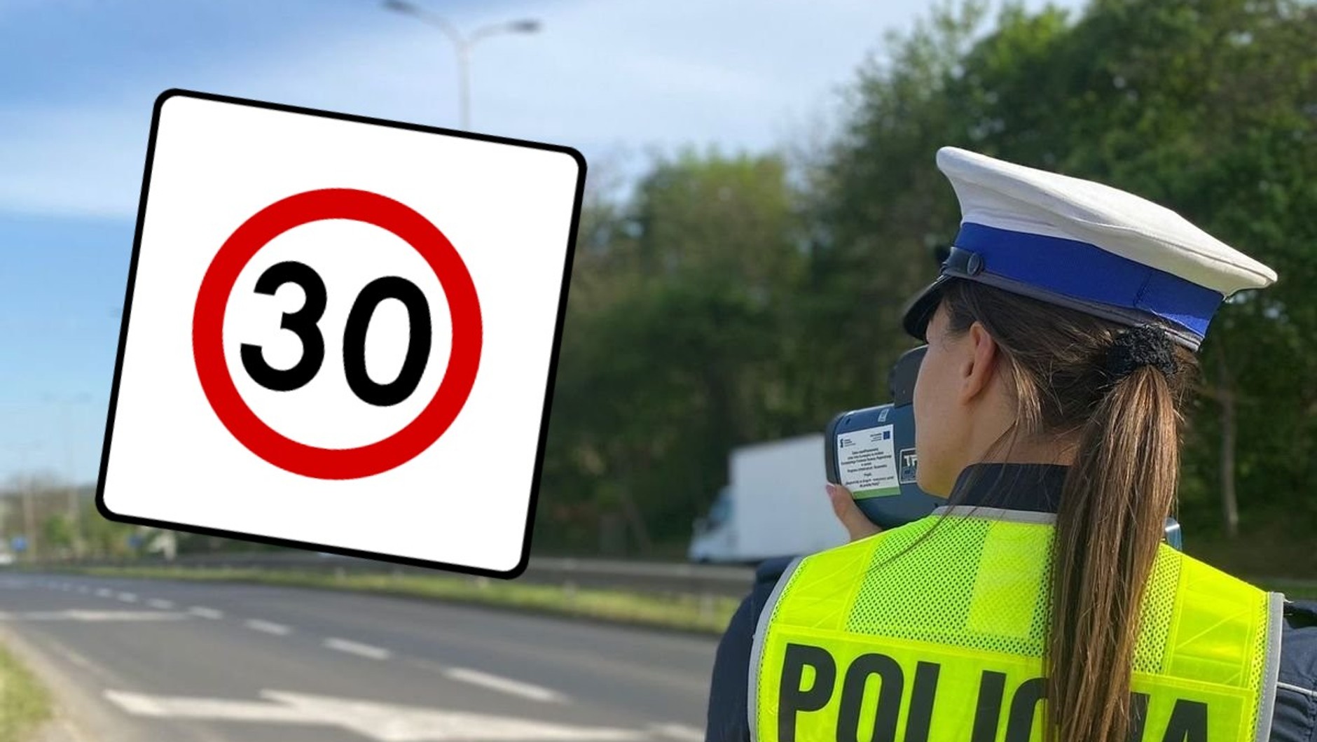 Znak B-43. Kontrola prędkości