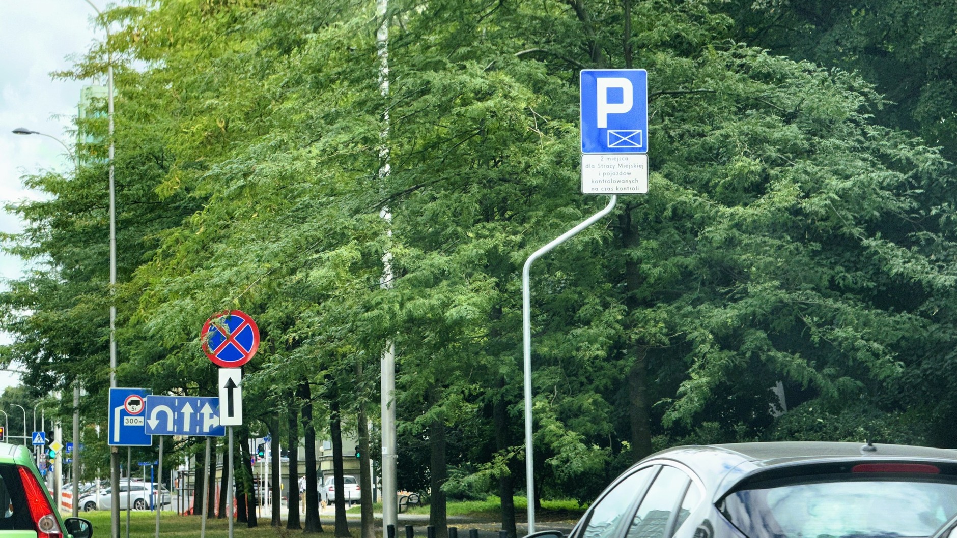 Stanowisko do kontroli pojazdów po wjeździe do SCT w Warszawie