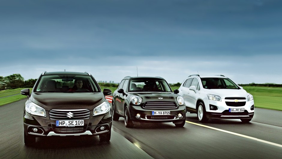 Nowe Suzuki SX4 S-Cross kontra Chevrolet Trax i Mini Countryman