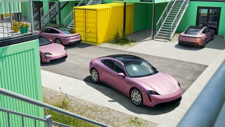 Zdjęcie z sesji Porsche Taycan 4S wykonanej przez Tomka Mąkolskiego