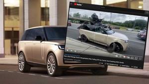 Całkowicie zniszczony nowy Range Rover stał na skrajnym pasie. Co się stało?