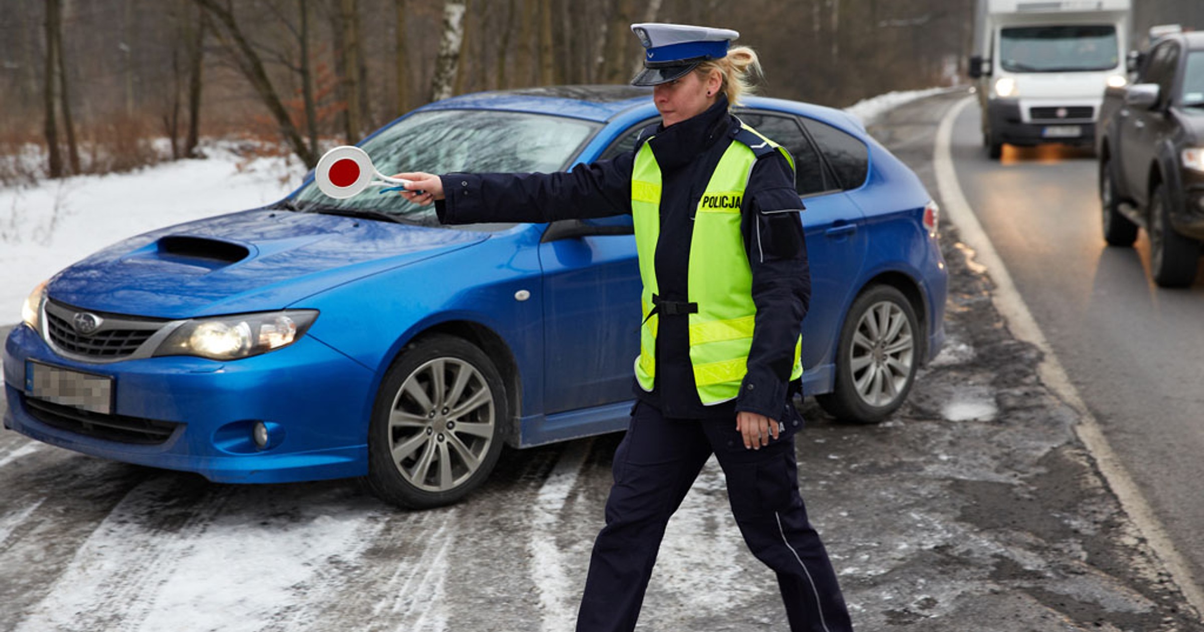 Zatrzymany kierowca przez policję