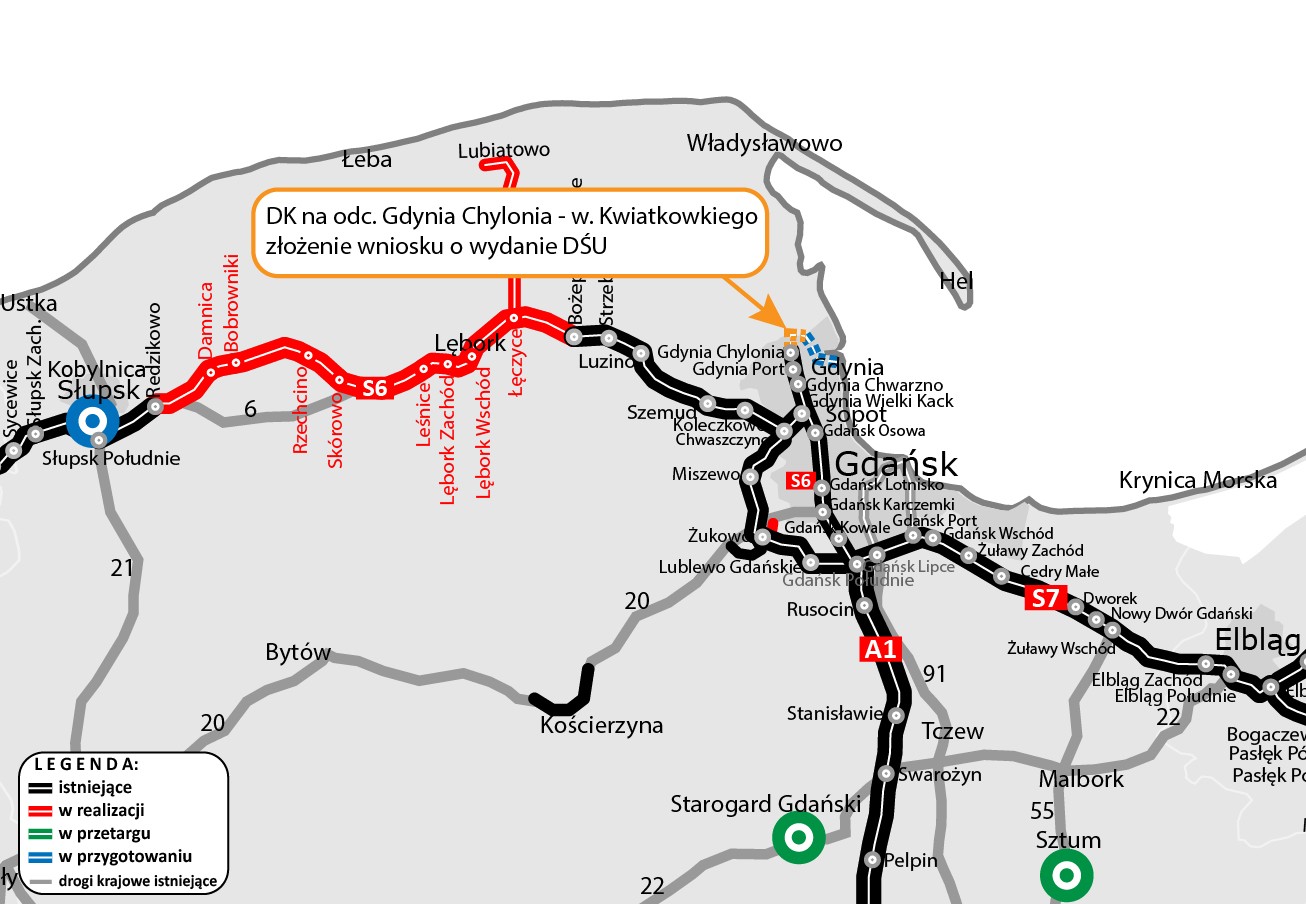 Droga Czerwona - mapa