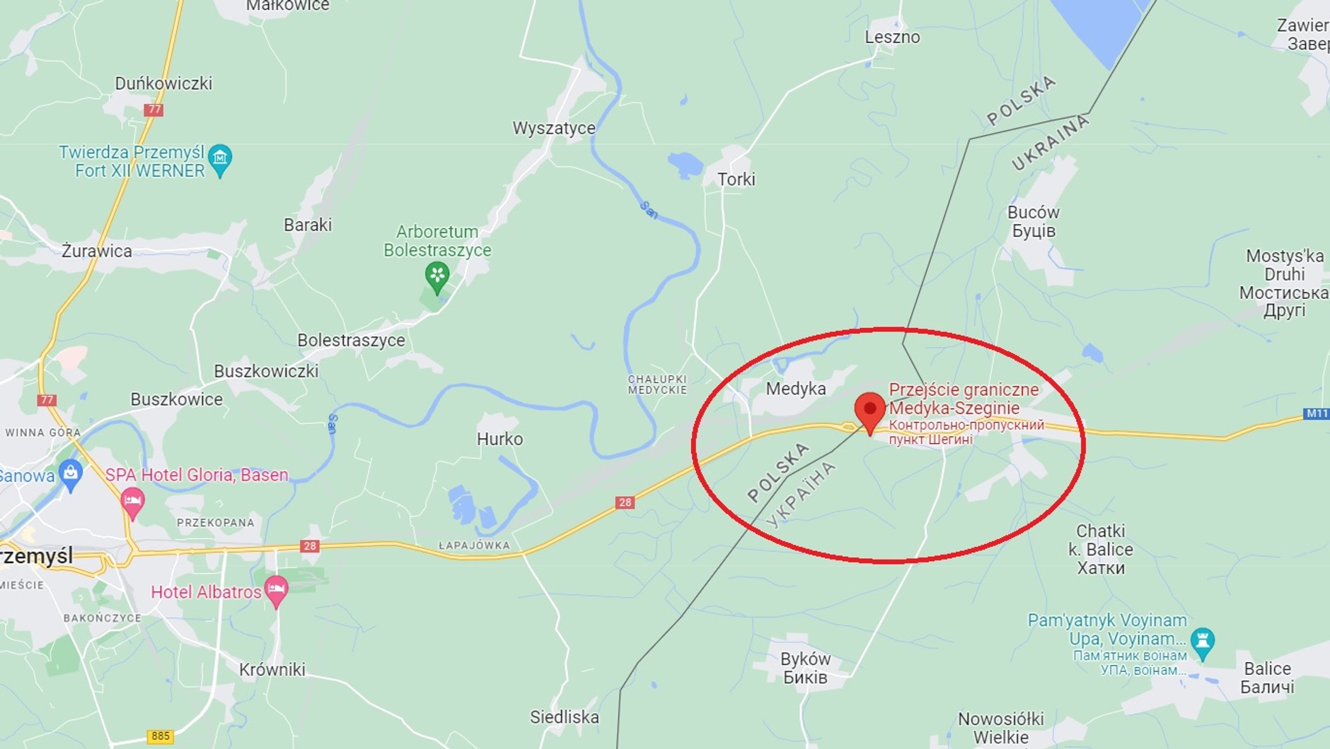 Polsko-ukraińskie przejście graniczne w Medyce