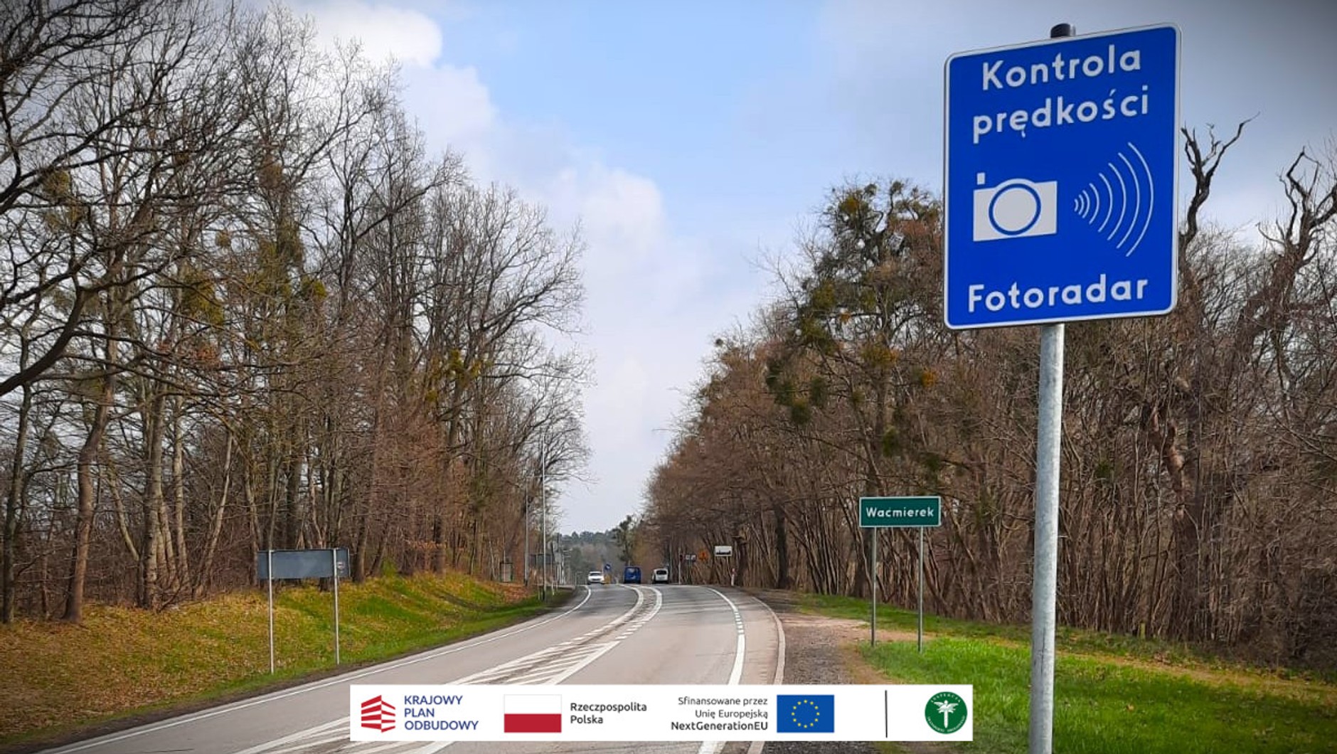 Fotoradar w m. Waćmierek (woj. pomorskie) na DK22