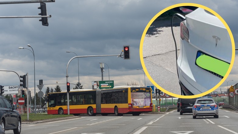 Pokazał, jak kierowca ładuje Teslę w Warszawie (fot. screen: Facebook/SpidersWebPL)