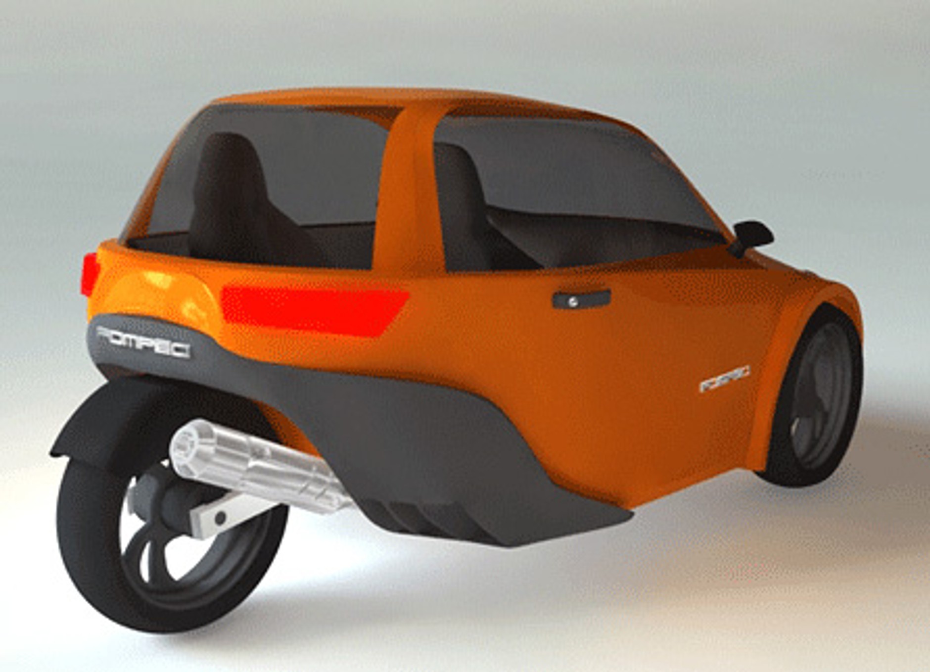 Pompéo: oszczędny miejski trójkołowiec (wideo)