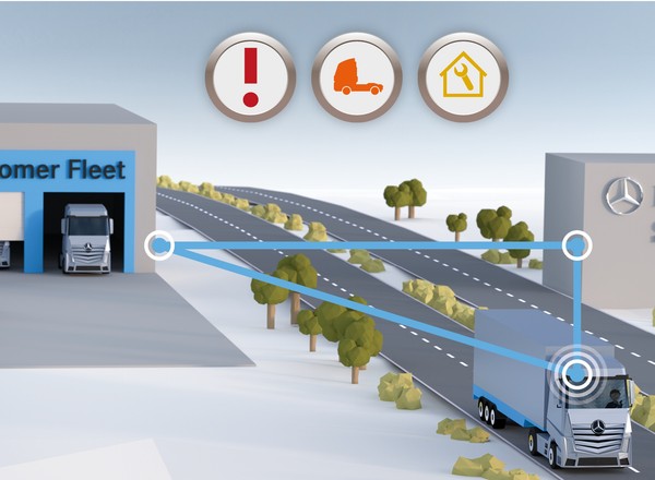 Mercedes podłącza ciężarówki do internetu