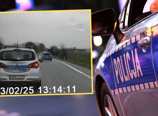 Policjantka cudem nie uderzyła w auto jadące z naprzeciwka. Stanowisko policji [WIDEO]