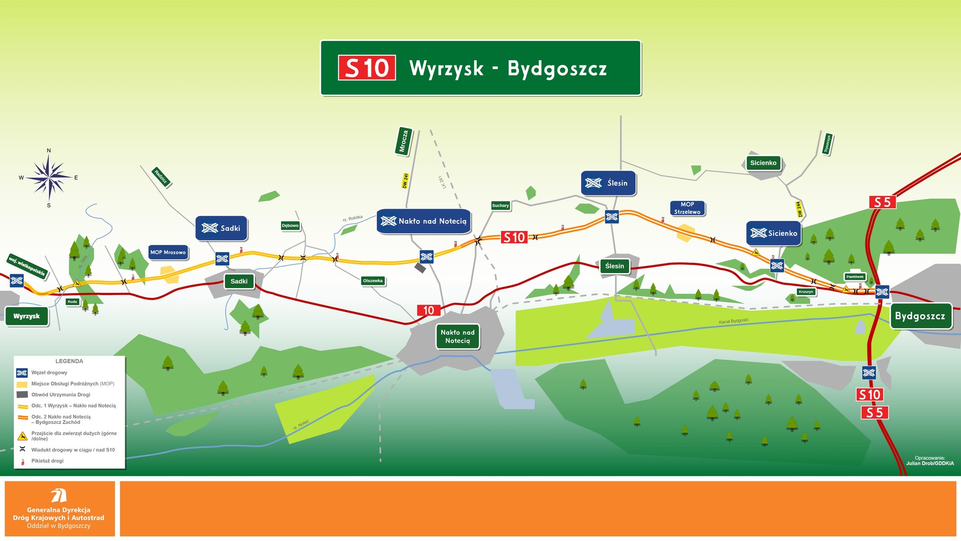 Droga S10 Wyrzysk - Bydgoszcz na mapie