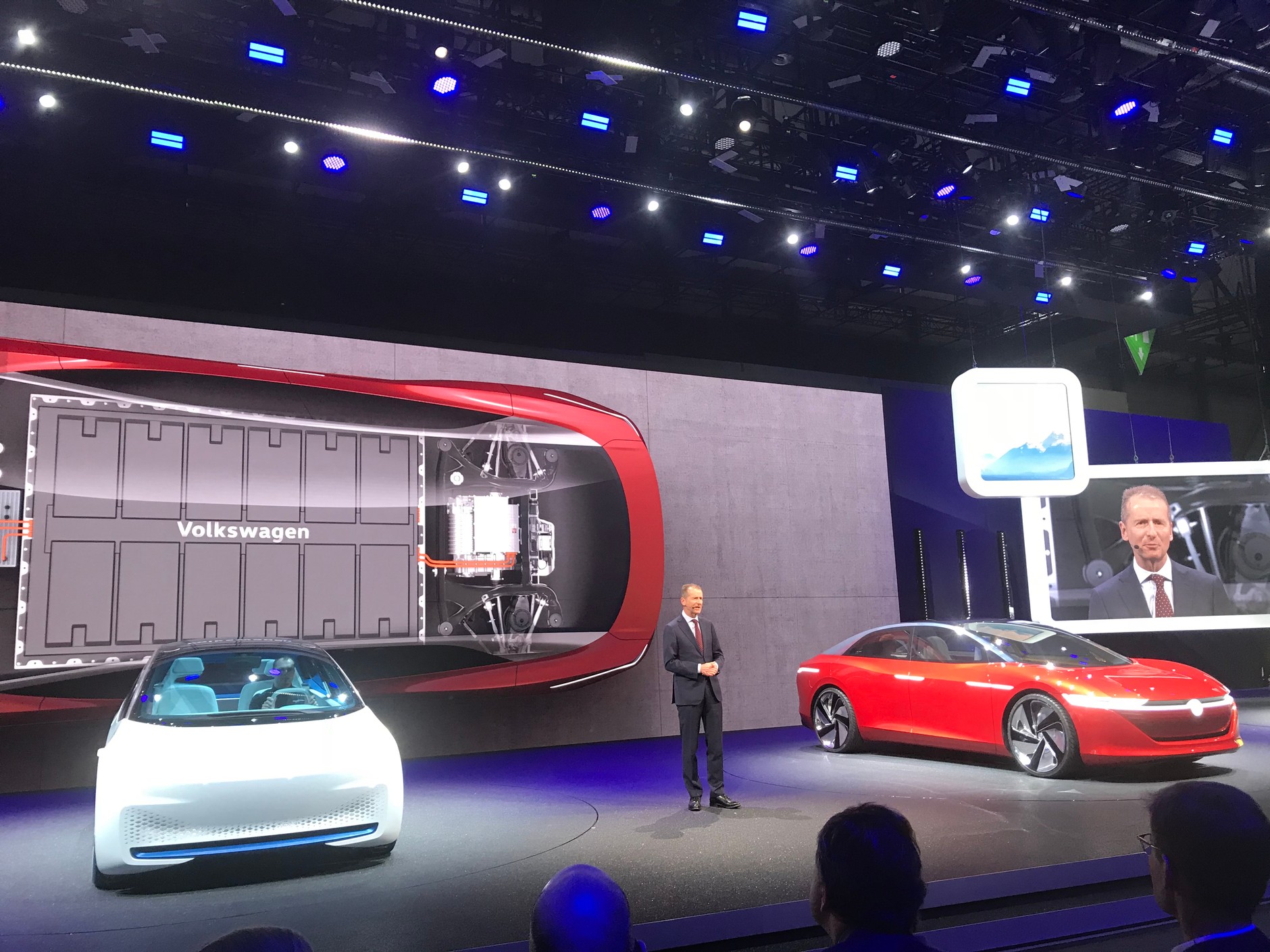 Volkswagen podczas salonu samochodowego w Genewie 2018