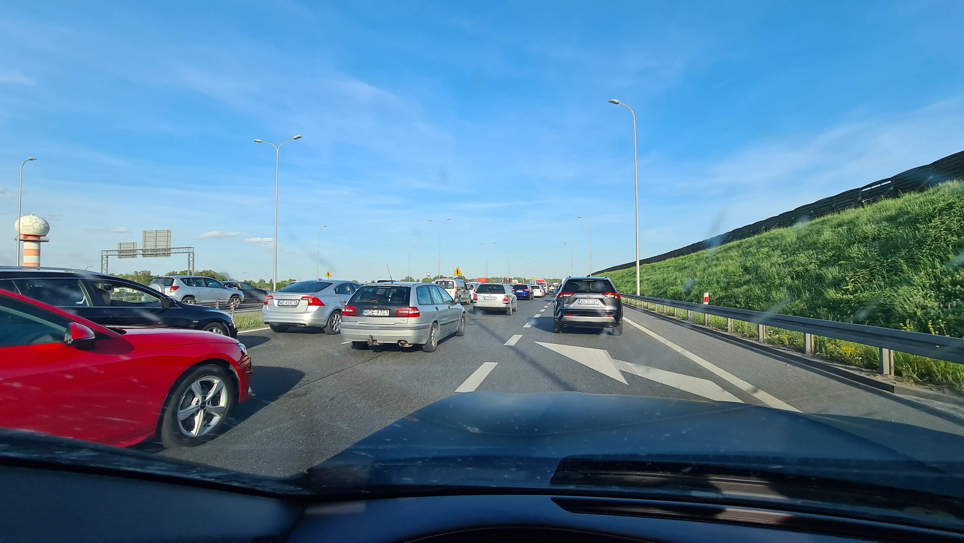 Korek na drodze ekspresowej