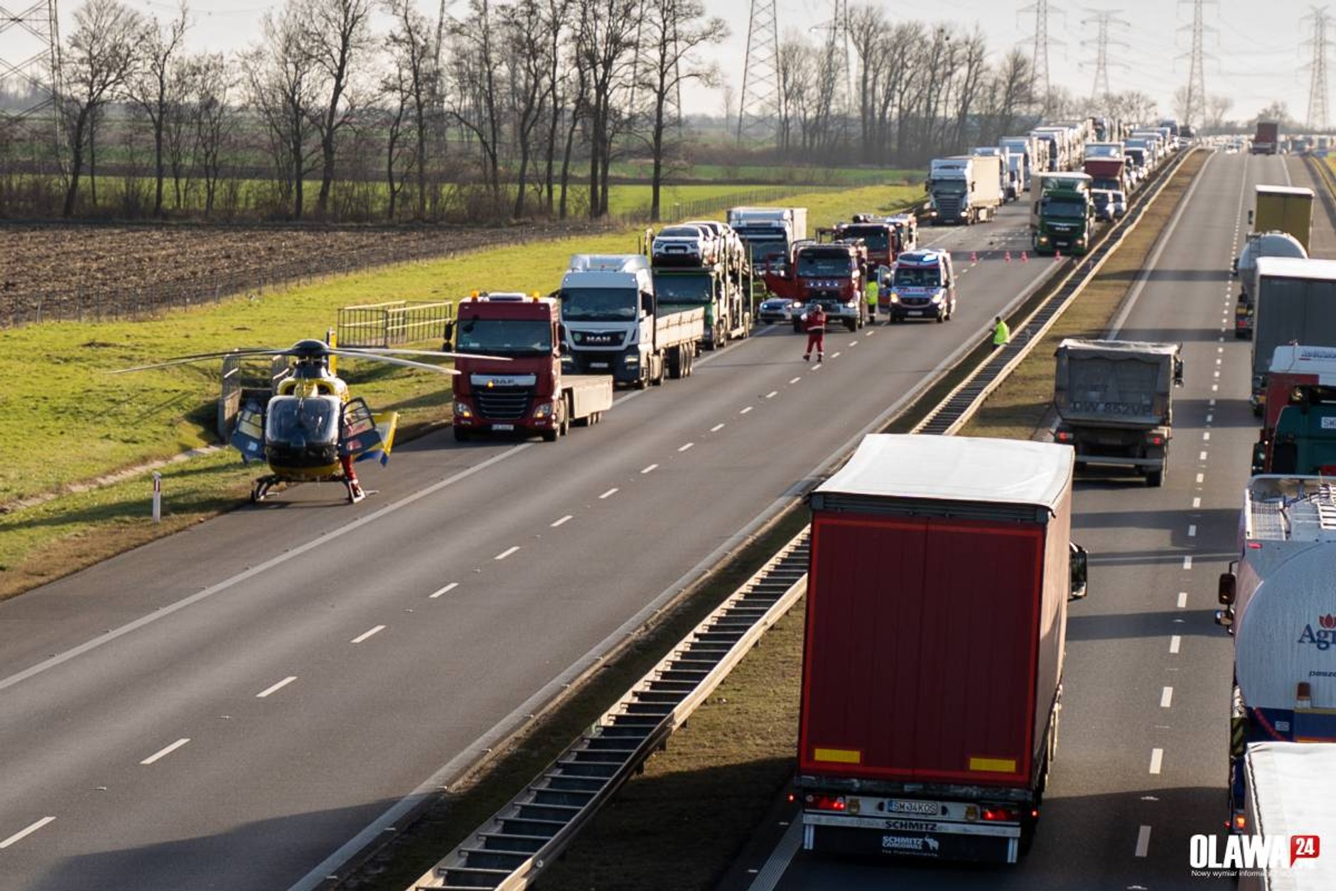 Śmiertelny wypadek na autostradzie A4 w kierunku Wrocławia