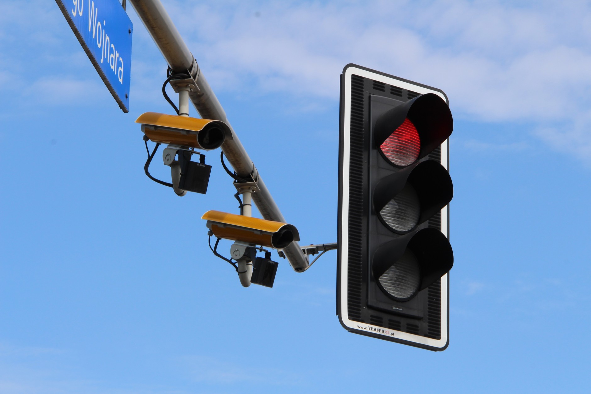 System RedLight na skrzyżowaniu w Warszawie