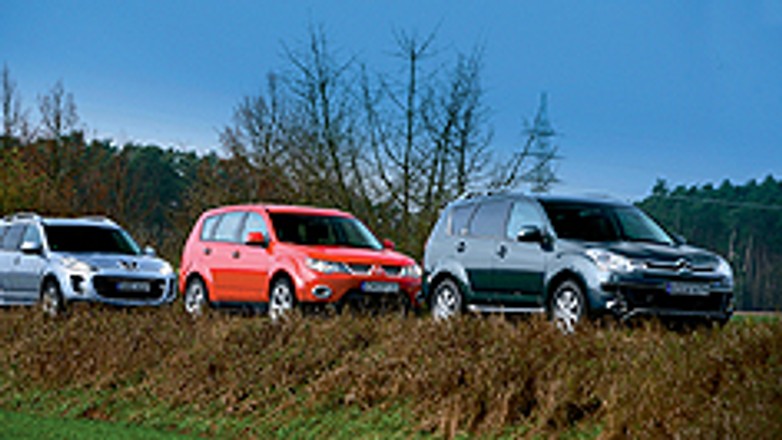 Citroen C-Crosser, Mitsubishi Outlander i Peugeot 4007 - Trójka z jednej stajni
