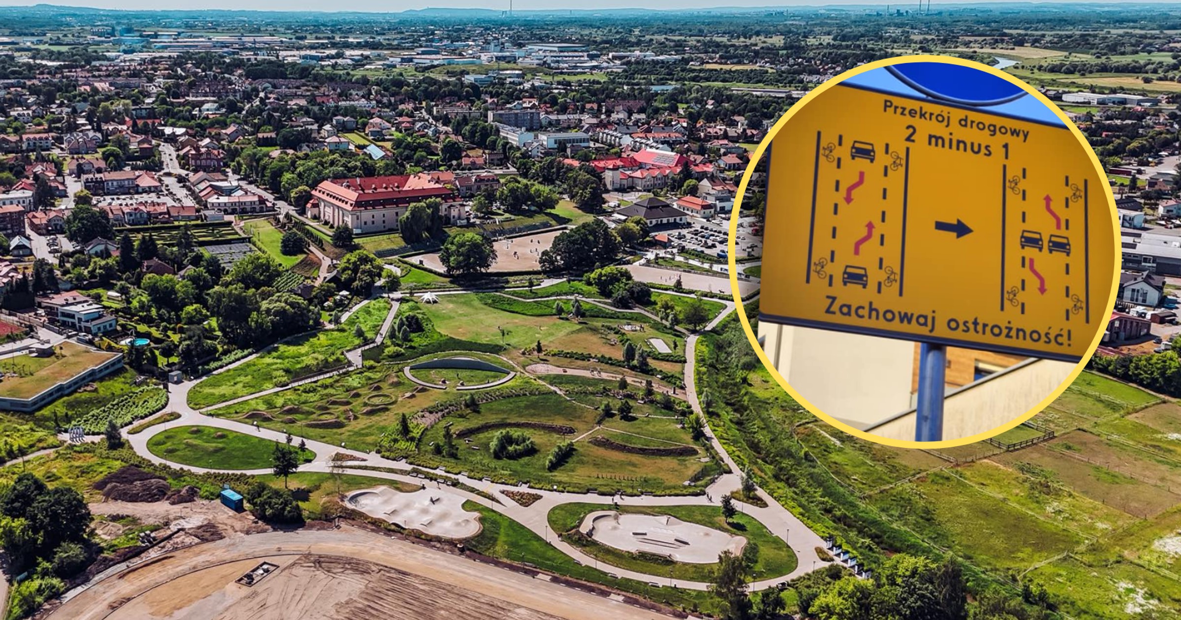 Rewolucyjna droga w Polsce. Kierowcy nagle widzą znak "2-1" (Fot. UM Niepołomice)