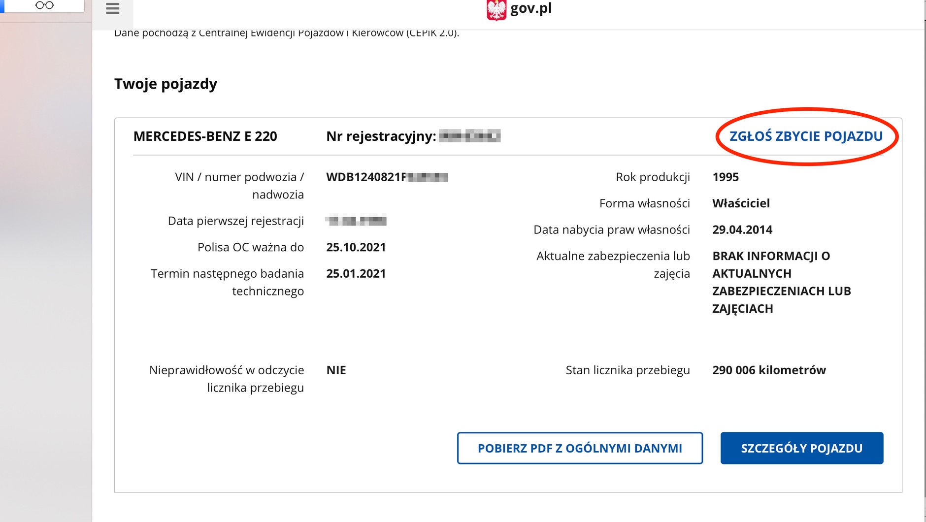 Na liście aut nie do zgłoszenia sprzedaży ma samochodów, które kuoujący zdążył zarejestrować