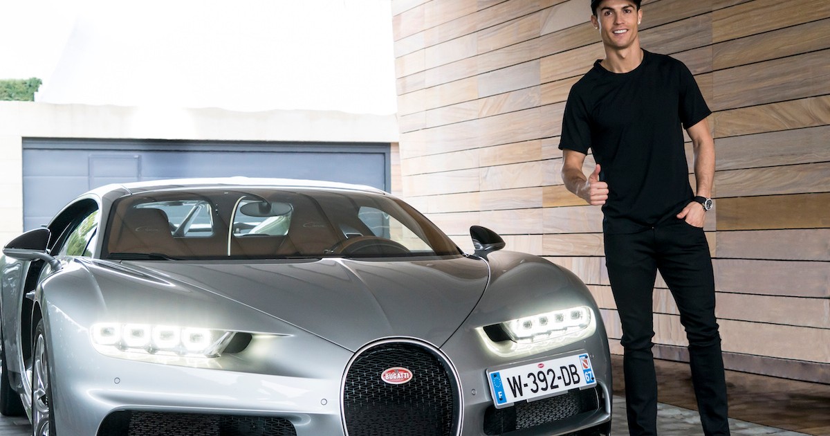 Cristiano Ronaldo i Bugatti Chiron