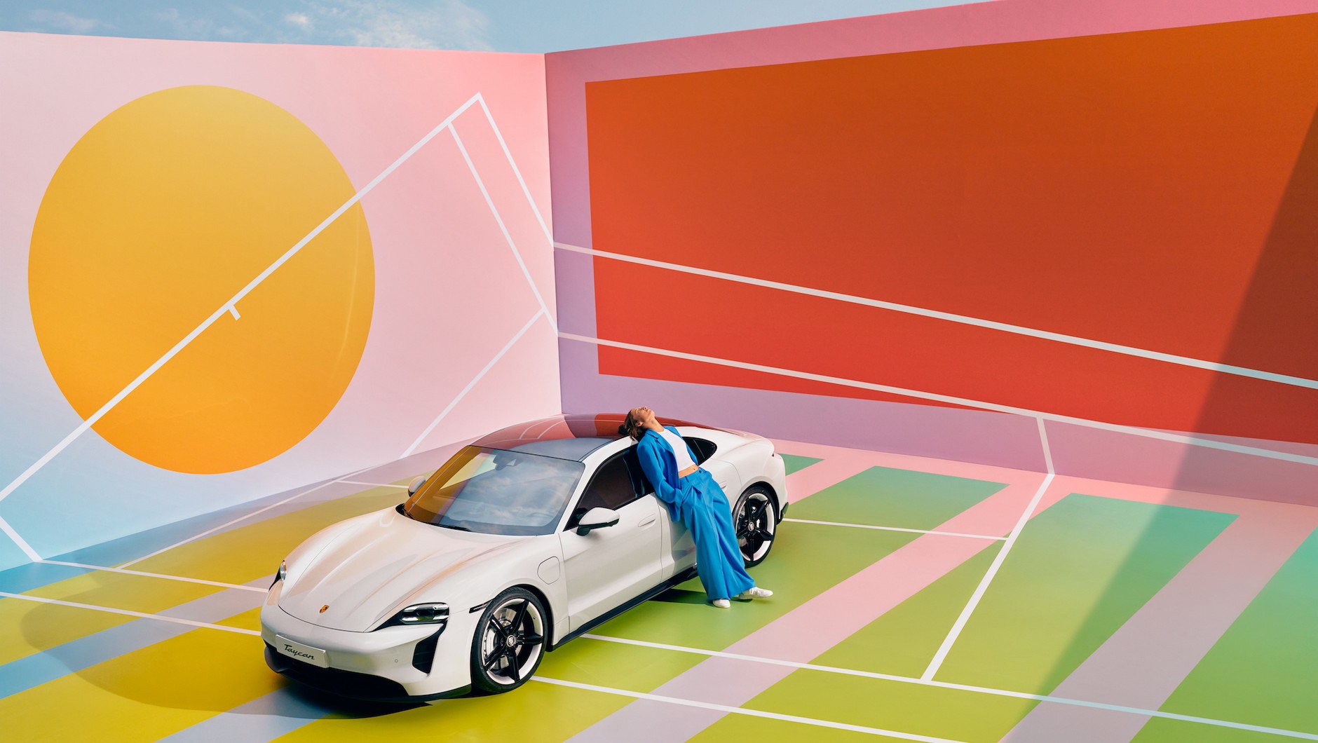 Iga Świątek i Porsche Taycan