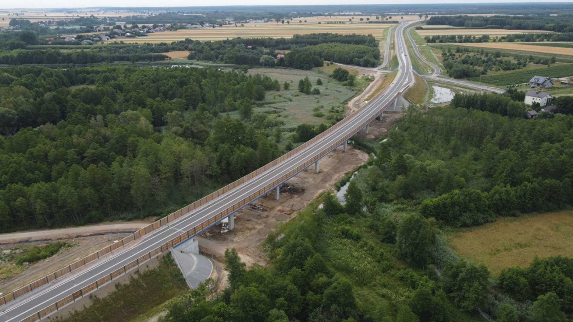 DK9 obwodnica Iłży, estakada nad doliną rzeki Iłżanki