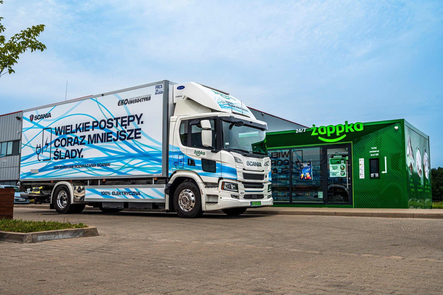 Elektryczna ciężarówka Scania na testach w Żabce