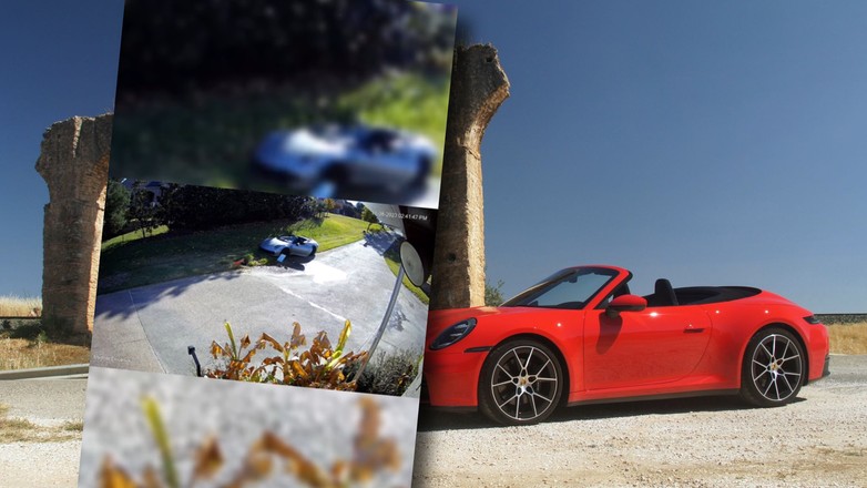 Porsche pojechało na spacer i skończyło na drzewie