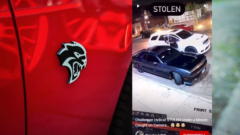 Nietypowa kradzież Dodge'a Challenger Hellcat
