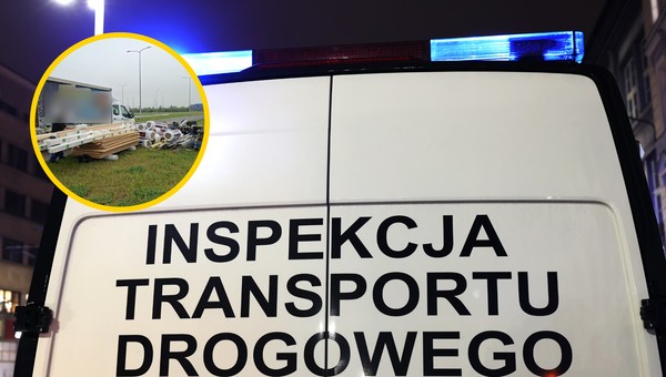 Samochód dostawczy zatrzymany na drodze ekspresowej S19