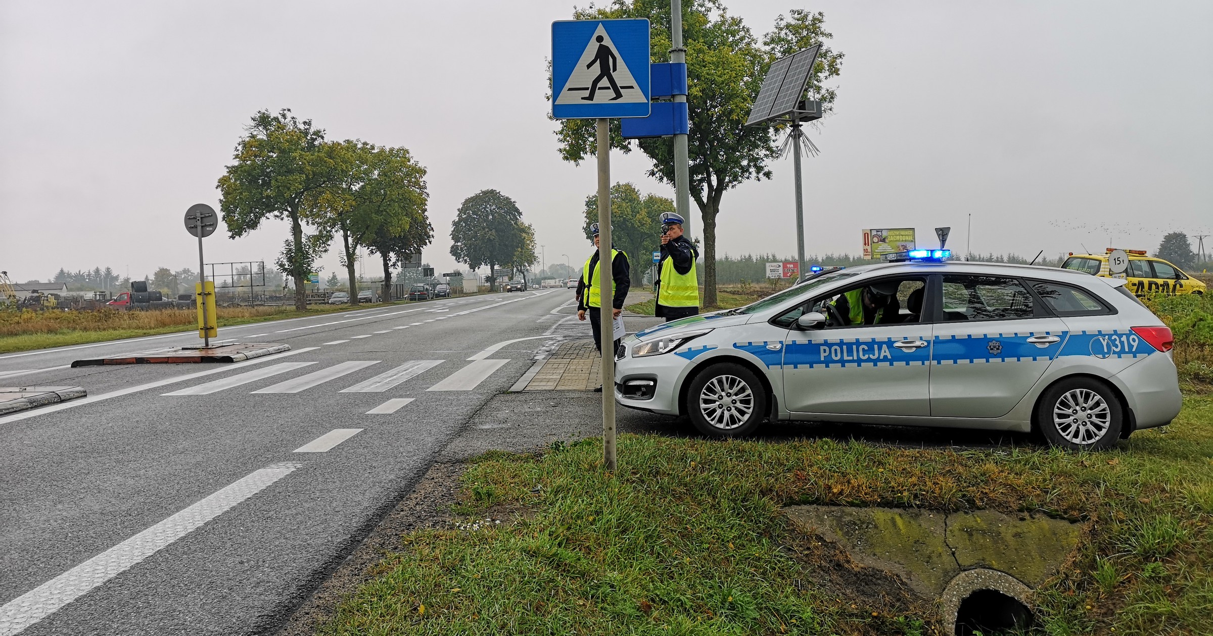 Policyjna kontrola przy DK2 w okolicach Siedlec