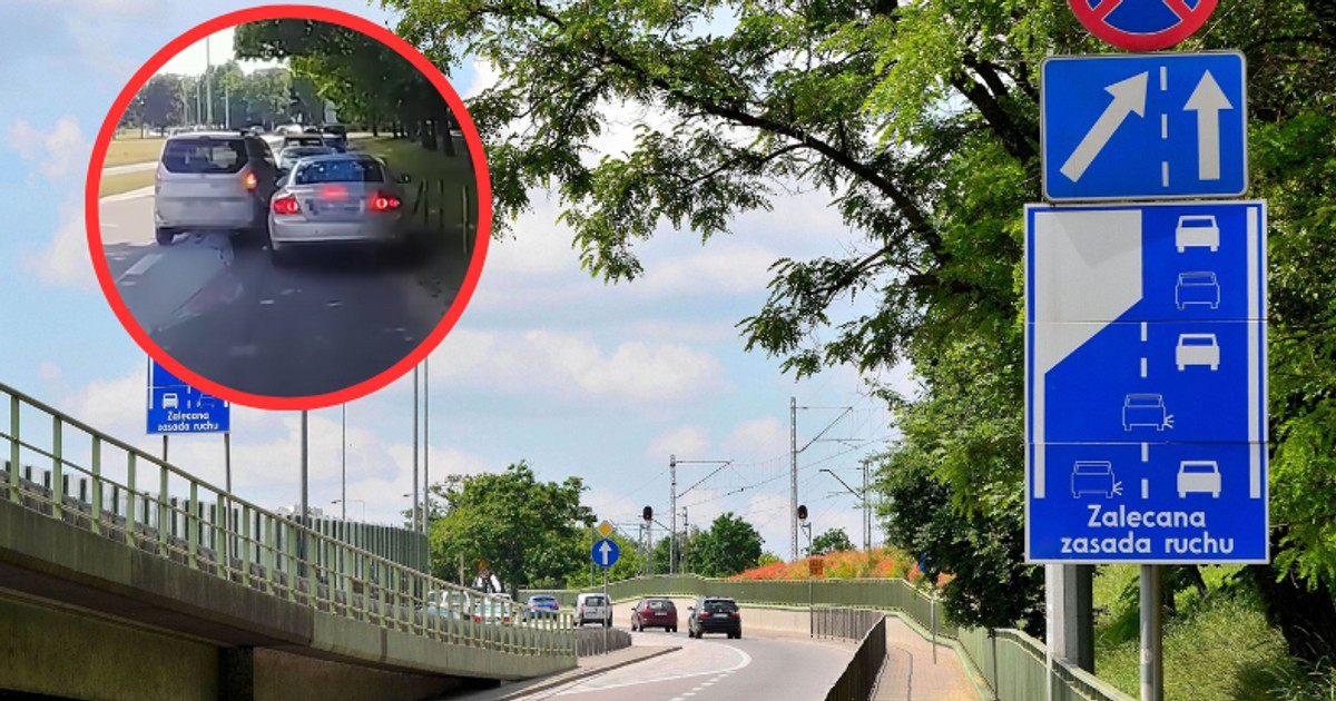 Tak z suwakiem walczą łódzcy kierowcy  (Screen: YouTube/Stop Cham)