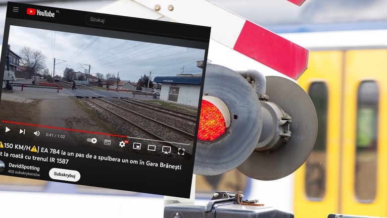 Pieszy cudem uniknął uderzenia przez pędzący pociąg