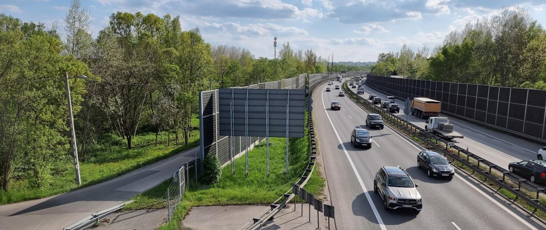 Budowa trzeciego pasa ruchu na autostradzie A4 na wysokości Krakowa