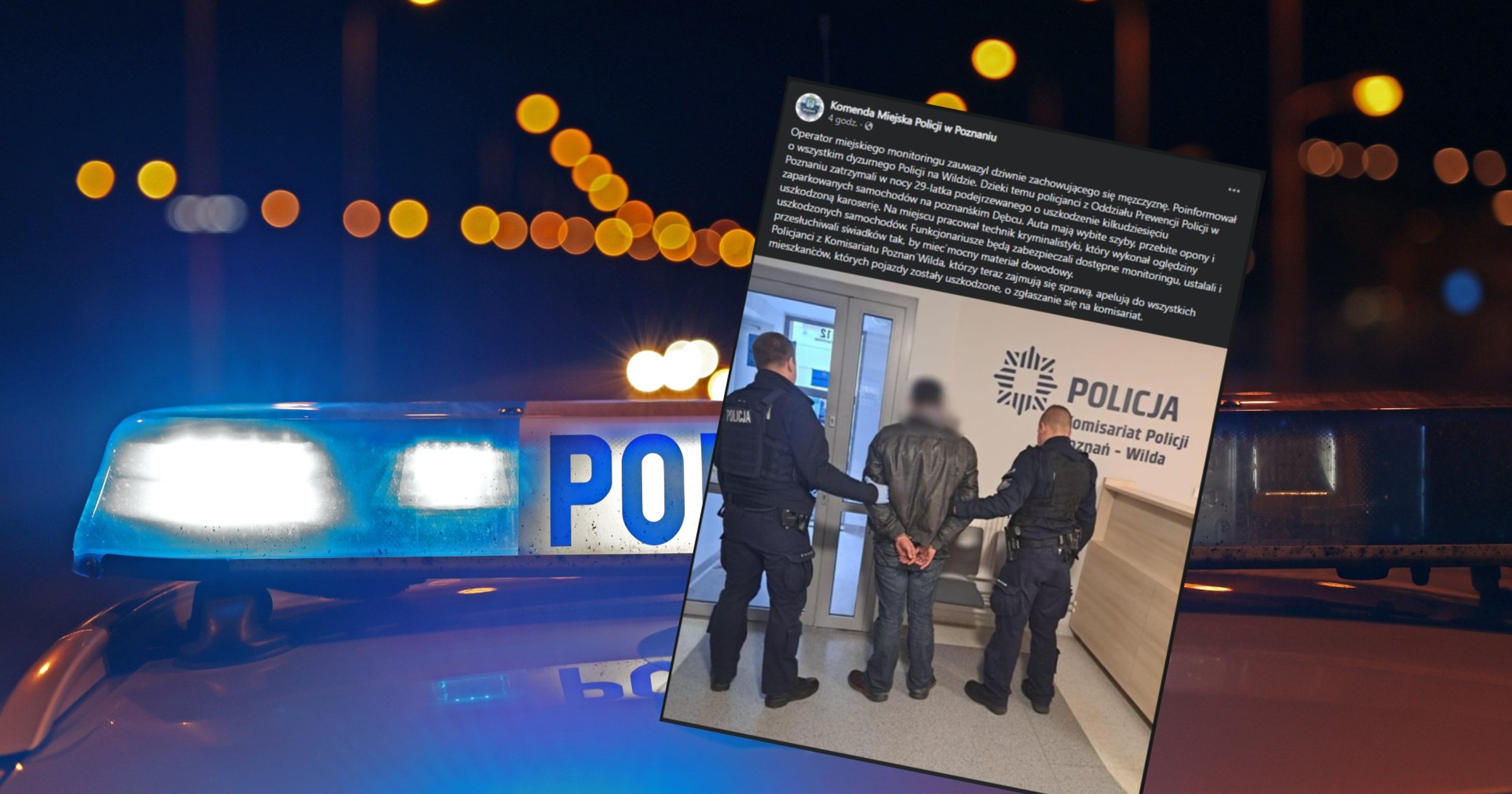 Uszkodził kilkadziesiąt samochodów