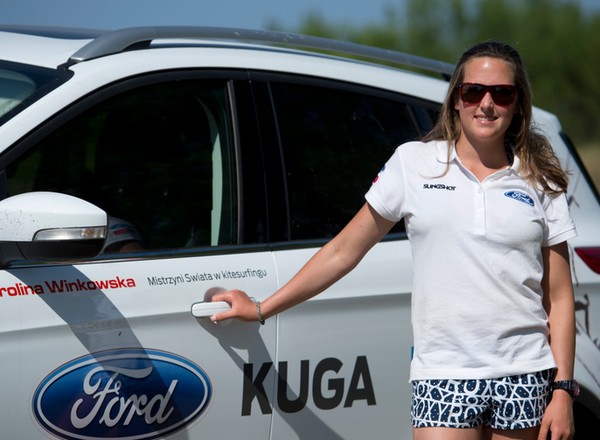 Mistrzowie kitesurfingu: Karolina Winkowska i Victor Borsuk w Fordach Kuga