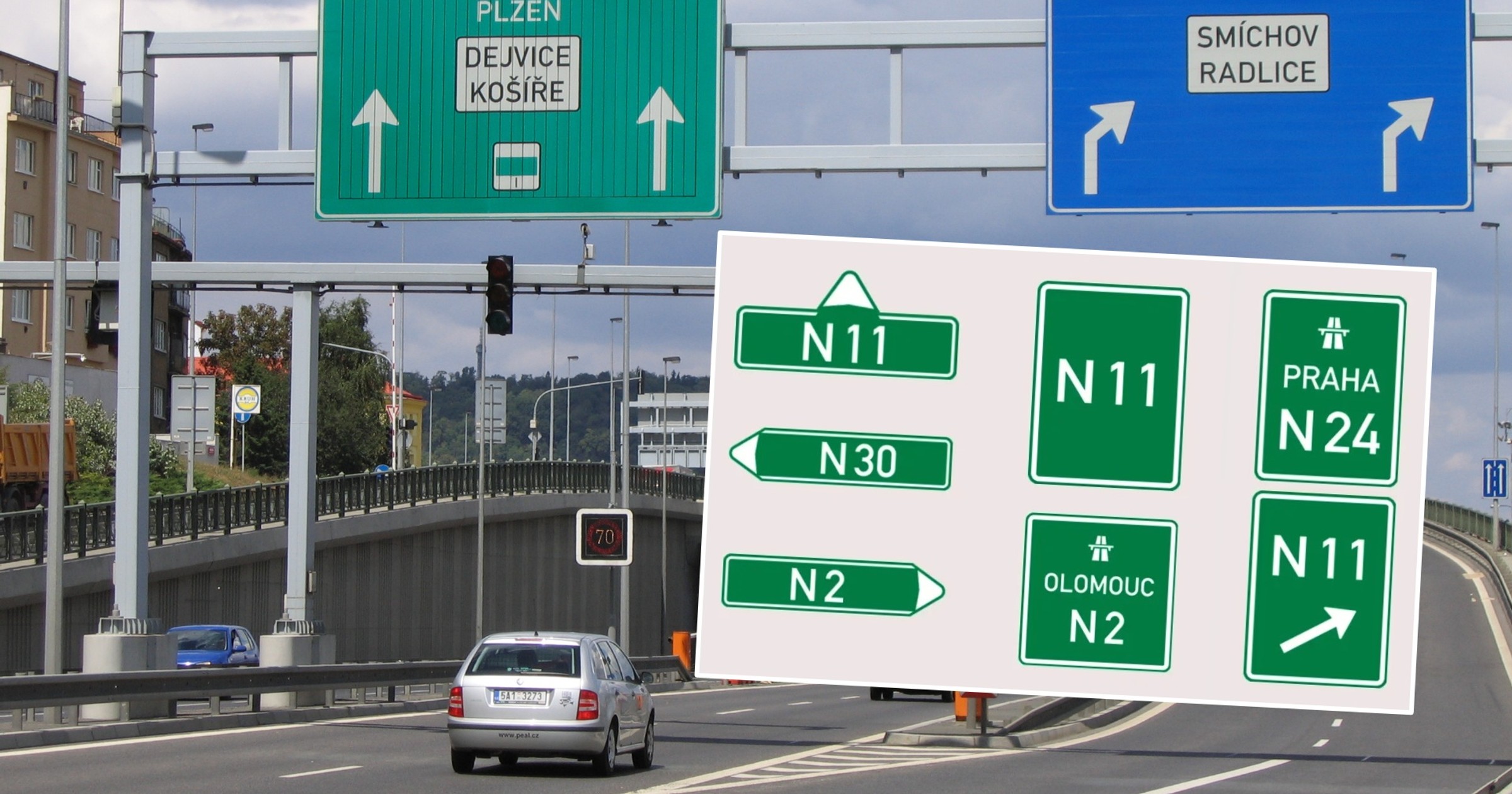 Przy czeskich autostradach stopniowo pojawią się nowe znaki z literą N