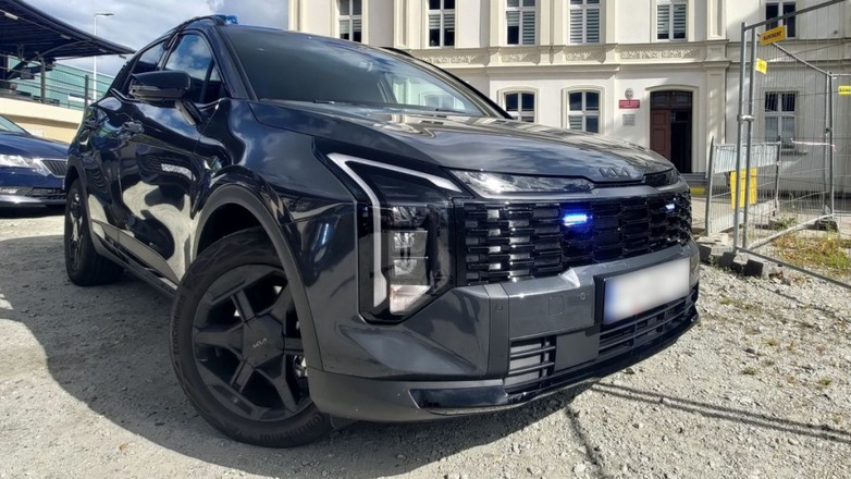 Nieoznakowana Kia Sportage lubuskiej ITD
