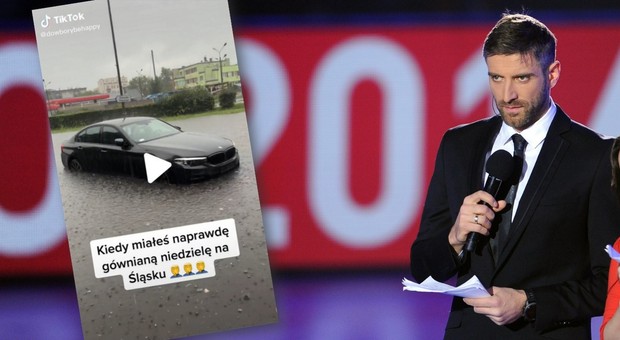 Maciej Dowbor znów miał motoryzacyjnego pecha. Tym razem utopił swoje BMW [Wideo]