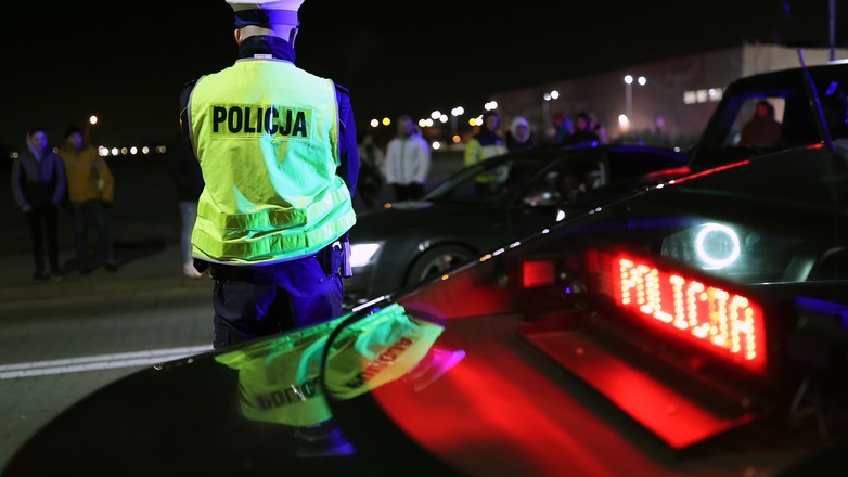 Kamizelka odblaskowa, policja