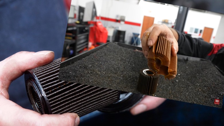 Zniszczony filtr oleju