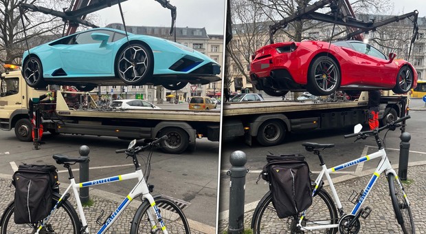 Ferrari i Lamborghini odjechały... na lawetach. Przyczynili się do tego rowerzyści
