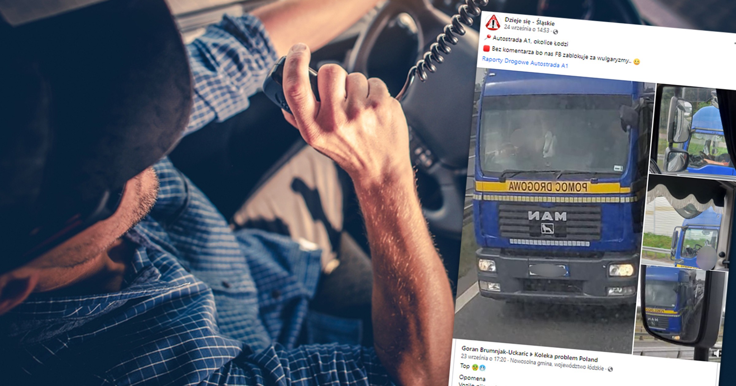 Tak "prowadził" ciężarówkę. Skandaliczne zachowanie zostało nagrane