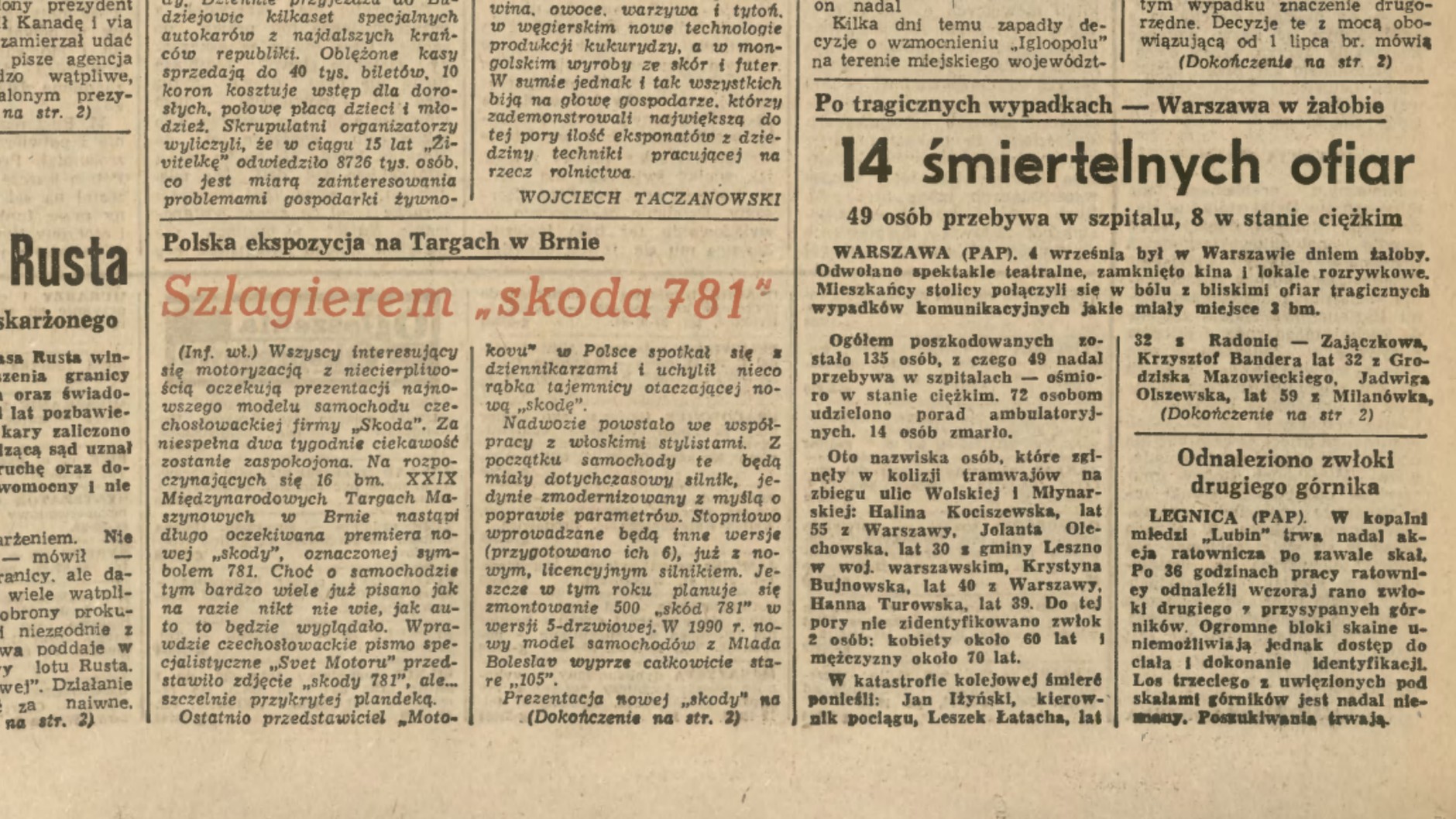W dzień po katastrofie ogłoszono w stolicy żałobę