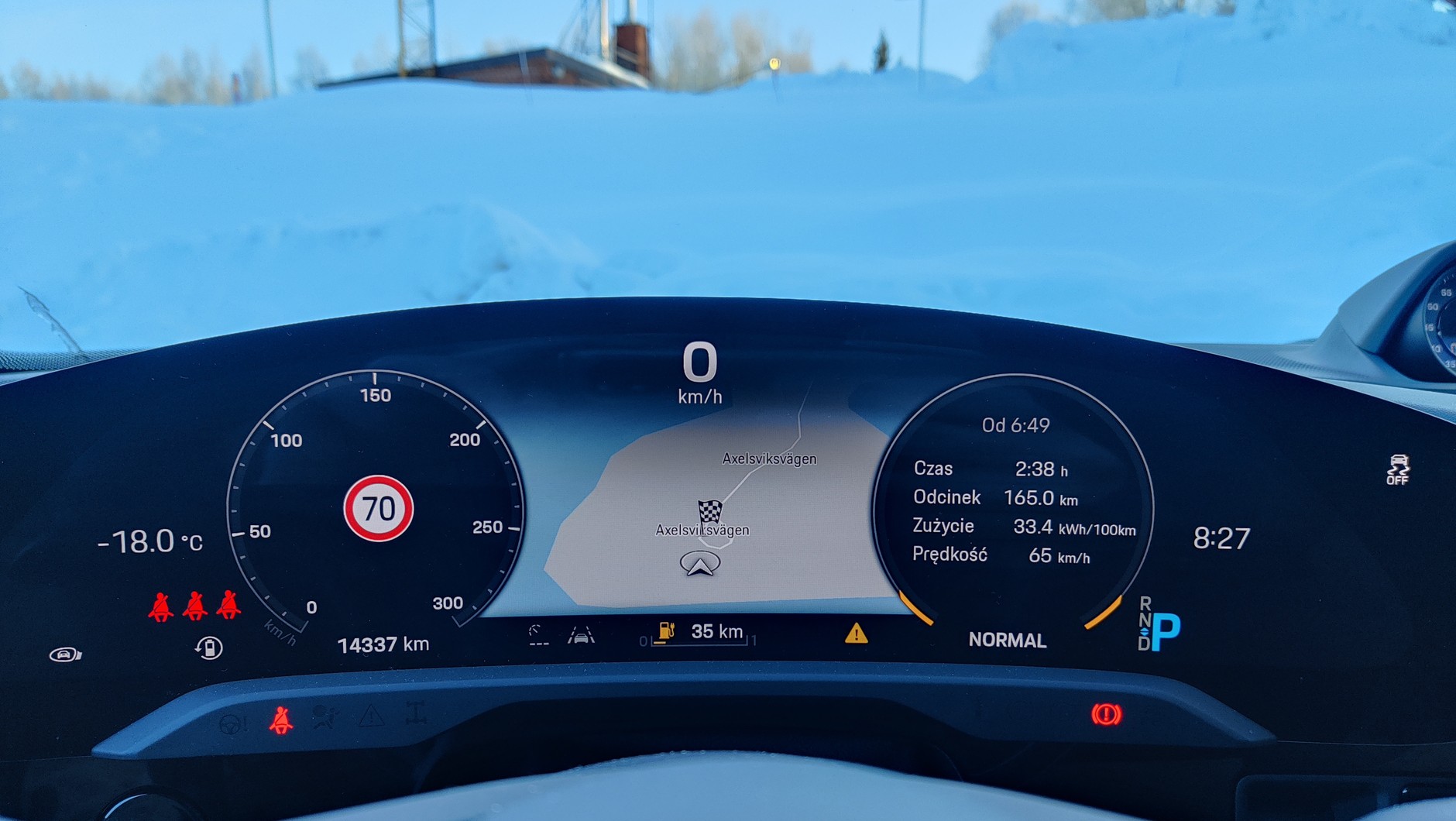 Wyniki pomiarów jazdy autem elektrycznym w Finlandii