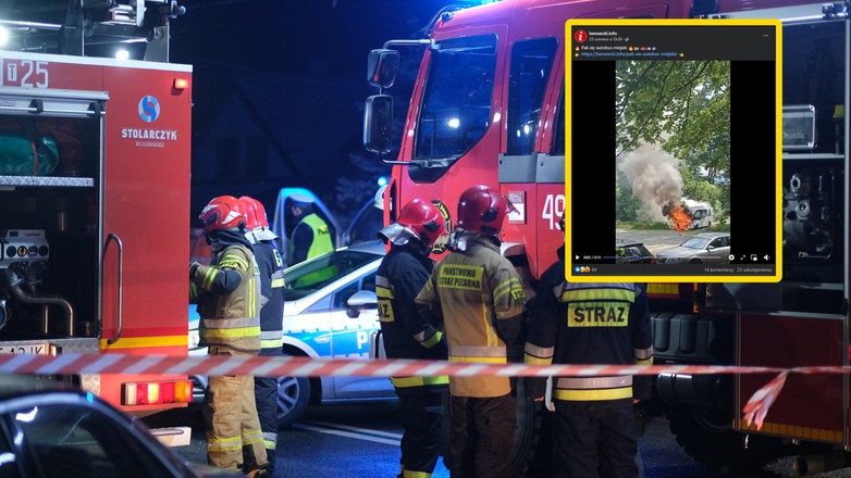 Pożar miejskiego autobusu