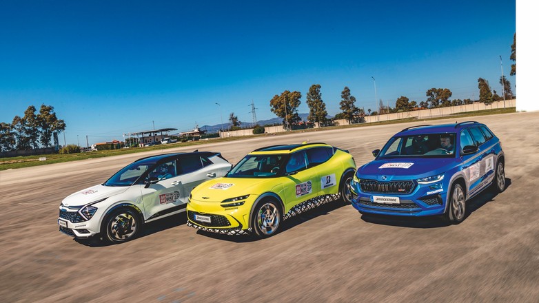 Genesis GV60 kontra Kia Sportage PHEV i Skoda Kodiaq RS