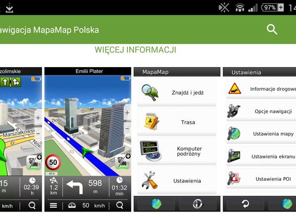 MapaMap 8.5 Android. Omijanie korków można testować przez 7 dni