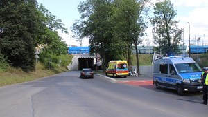 Wypadek w Tarnowskich Górach. Motocyklista trafił do szpitala