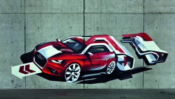 Audi A1 - szkic grafitti